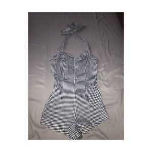 Forever 21 Navy and White Romper